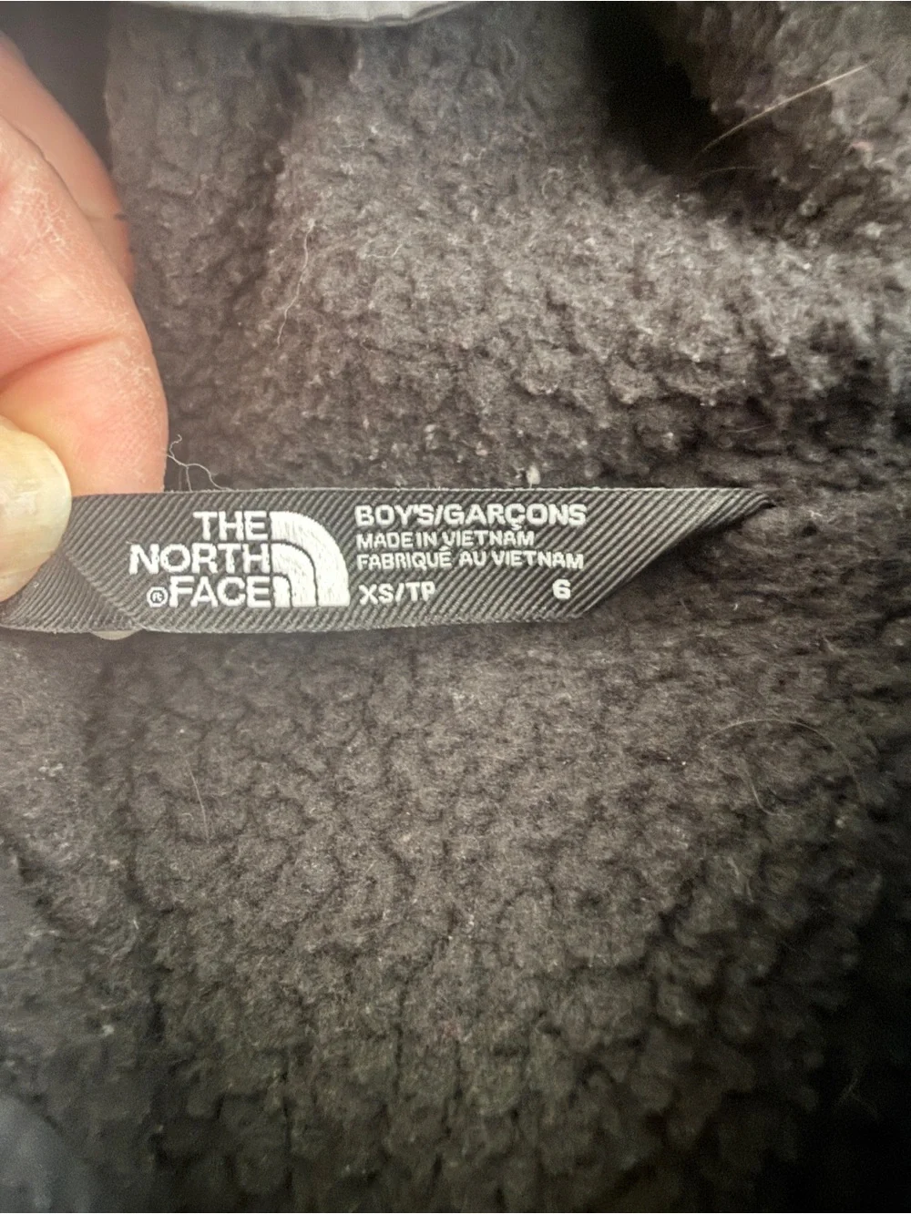 EUC The North Face Black Fleece-Lined Boys' Jacket - XS/6